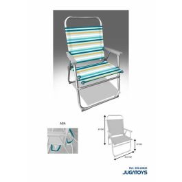 Silla playa aluminio fija rayada, con asa para transportar 88x56'50x37 cm Precio: 28.88999993. SKU: B14WP3B79P
