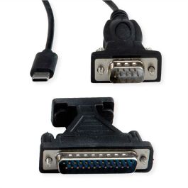 VALUE USB - Seriell Konverter-Kabel Typ C - RS232 schwarz 1,8m
