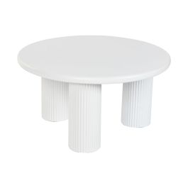 DKD Home Decor Mesa Auxiliar Cuadrada Moderna de Metal Blanco para Salón o Dormitorio - Desmontable, 75x75x40 cm DKD Home Decor Mesa Auxiliar Cuadrada Moderna de Metal Blanco para Salón o Dormitorio - Desmontable, 75x75x40 cm