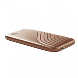 SANDISK MY PASSPORT TM SSD 500GB, GOLD, 1050MB/S READ, 1000MB/S WRITE, PC & MAC COMPATIABLE SANDISK MY PASSPORT TM SSD 500GB, GOLD, 1050MB/S READ, 1000MB/S WRITE, PC & MAC COMPATIABLE