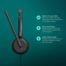 Auriculares con Micrófono Epos 1001253 Negro