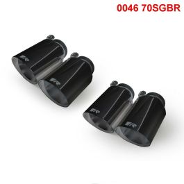 Remus REM004670SGBR 4 Colas Escape Acero Inoxidable 102mm Corte Recto/Angulado Cromo Negro Abrazadera Ajustable