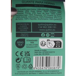 Guante de horno Quttin 18x32 cm - Inde (24 Unidades) Guante de horno Quttin 18x32 cm - Inde (24 Unidades)