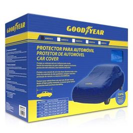 Good Year Funda Cubre Coche Talla S GOD7013 Azul y Amarillo Exterior Interior Impermeable y Transpirable Anti UV
