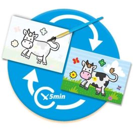 SES Creative 14455 - Kit de Colorear Mágico con Agua Reutilizable - Animales de Granja. Incluye Pincel