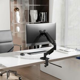 AISENS DT32TSR-355 Soporte Monitor Escritorio 17"-32" VESA 75x75/100x100mm, 9kg, Giratorio, Inclinable, Altura Ajustable Negro