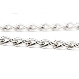 Gloria Acople Cadena para 2 Perros, Resistente Cromada de Acero, 2 mm x 25 cm