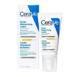 Cerave Loción Hidratante Facial Piel Normal y Seca con Alta Protección UVB/UVA SPF30 52 ml
