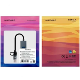 NANOCABLE CONVERSOR USB-C+USB-A/M 3.0 ETHERNET+ 3xUSB-A 15CM