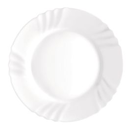 Plato Llano Bormioli Rocco Ebro Blanco Vidrio (24 cm) (36 Unidades)