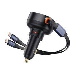 Baseus Enjoyment Pro Cargador de Coche 60W USB-C Retráctil - Carga Rápida con Cable 0.7m, Negro Precio: 32.4522. SKU: B13HTM75J7