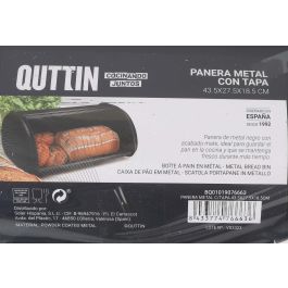 Panera de metal con tapa Quttin 43.5 x 27.5 x 18.5 cm (3 Unidades) Panera de metal con tapa Quttin 43.5 x 27.5 x 18.5 cm (3 Unidades)