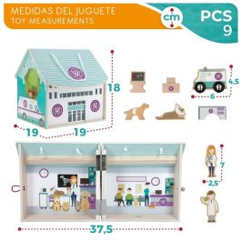 Playset Woomax Veterinario 9 Piezas 4 Unidades 19 x 18 x 19 cm