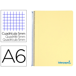 Liderpapel Cuaderno Espiral A6 Micro Wonder Tapa Plástico 120 Hojas 90gr Cuadro 5mm 4 Bandas Color Amarillo Precio: 4.49999968. SKU: B1ASN4SFXF