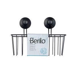 Soporte de Pared Rectangular Negro Berilo 24x18x10 cm - Metal y ABS (12 Unidades) Soporte de Pared Rectangular Negro Berilo 24x18x10 cm - Metal y ABS (12 Unidades)