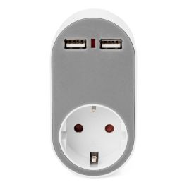 Digitus Adaptador de Enchufe Universal con 2 Puertos USB-A, Cargador Interior Compatible Universal, Gris/Blanco Precio: 26.94999967. SKU: S7814175