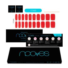 Uñas Postizas Nooves Crimson red Gel Autoadhesivas 20 Piezas