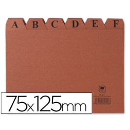 Csp Índice Fichero Cartón Nº2 75x125 mm para Clasificación Alfabética de Documentos Precio: 3.88999996. SKU: BIX03818