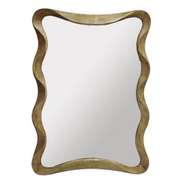 DKD Home Decor Espejo de Pared Cottage, Marco de Mango Ondulado Marrón, 51x2.5x71 cm Precio: 104.59000057. SKU: B1ATTKCJE6