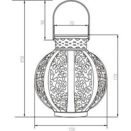 Galix GALG2301 Linterna de metal vintage beige 10 lúmenes H17cm