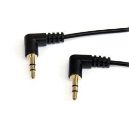 StarTech.com Cable de Audio Estéreo 3,5 mm Macho a Macho Conector Acodado 30 cm - Negro, Compatible con Smartphones, Tablets, Reproductores MP3, Modelo 0.30M Precio: 5.50000055. SKU: S55056648