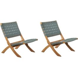 Juego de 2 sillones de jardín VERONE en madera de acacia FSC y cuerda - color verde Precio: 170.50000011. SKU: B12XYQG92Z