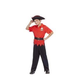My Other Me Disfraz Pirata Rojo para Niños de 10-12 Años Incluye Sombrero Camisa Cinturón y Pantalones