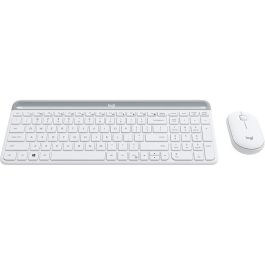 Logitech 920-009205 MK470 Slim Teclado y Ratón Inalámbricos, QWERTY, Completo, Diseño Compacto Moderno, Blanco