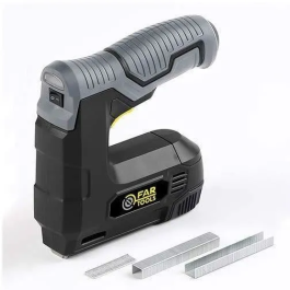 FARTOOLS Grapadora y Clavadora Eléctrica 3.6V para Grapas hasta 12mm y Clavos hasta 10mm, 30 golpes/min, Carga USB