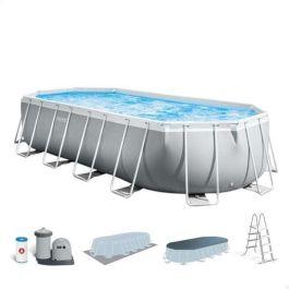 Piscina ovalada desmontable prism frame con depuradora, escalera, cobertor y tapiz (capacidad 13365 litros) 503x274x122 cm - modelos surtidos Precio: 850.0008. SKU: S2401551