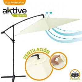 Parasol Aktive Crema 300 cm 4,2 cm Aluminio Parasol Aktive Crema 300 cm 4,2 cm Aluminio
