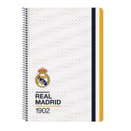 Cuaderno Espiral Safta Folio 80 H 60 gr Cuadro 4 mm Tapa Extradura Real Madrid 1 Equipacion 23-24 Cuaderno Espiral Safta Folio 80 H 60 gr Cuadro 4 mm Tapa Extradura Real Madrid 1 Equipacion 23-24