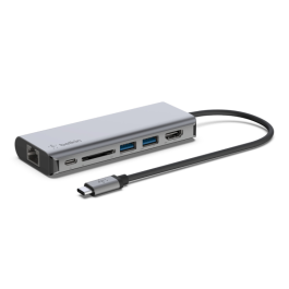 Belkin Adaptador Usb-C 5En1 Ethernet, Usb-C, Usb-A, Hdmi, Sd Gris Precio: 65.49999951. SKU: B176EMAX9D