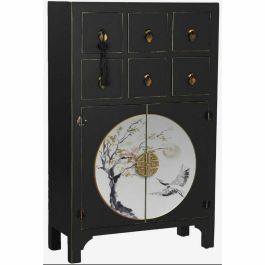 Consola Oriental DKD Home Decor Negro Blanco 28 x 83 x 63 cm Consola Oriental DKD Home Decor Negro Blanco 28 x 83 x 63 cm