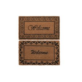 Felpudo Terraza Y Jardin DKD Home Decor Marron Negro 45 x 2.3 x 75 cm (6 Unidades)