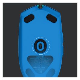 Logitech G203 Lightsync Gaming - Ratón óptico cableado USB, 8000 DPI, 6 botones, RGB, azul