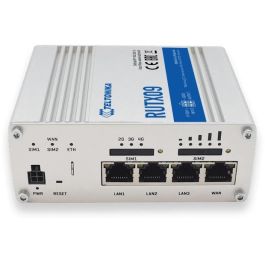 Teltonika RUTX09 Router Industrial LTE Cat6 Gigabit Ethernet WAN Ranura SIM