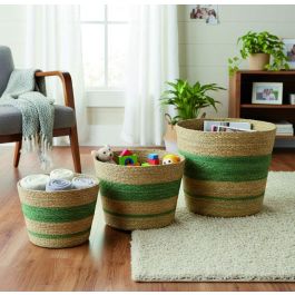 Inde Cesta Cónica de Seagrass para Almacenamiento, 35 cm (6 Unidades)