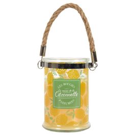 Home Deco Factory Vela Citronela con Asa de Cuerda, Recipiente Vidrio 220g