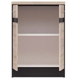 JUNONA Mueble de Cocina Bajo 2 Puertas 60 cm Roble Sonoma con Encimera