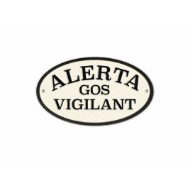 Placa Magnet & Steel Alerta Gos Vigilant 16,3 x 9,5 cm