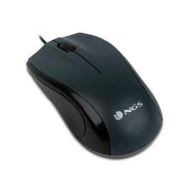 NGS Ratón Mist Óptico 1000DPI USB Negro