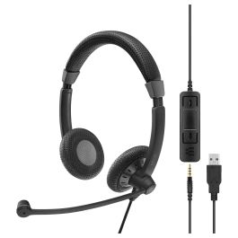 EPOS Impact SC 75 USB MS Auriculares Binaurales Alámbricos para Llamadas/Música con Conexión USB