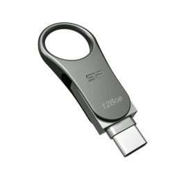 Silicon Power SP128GBUC3C80V1S Memoria USB-C 3.2 Gen 1 Dual 128GB Metálica de Aleación de Zinc C80