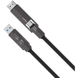 4smarts 549240 Cable USB4 HDMI ComboCord 1.5m, Carga Rápida 240W, 40 Gbit/s, 4K a 60Hz, Negro