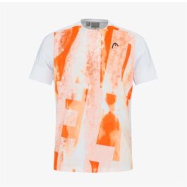 Camiseta de Manga Corta Hombre Head Padel Tech Naranja Pádel