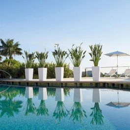 Maceta LECHUZA Cubico Cottage 40 - juego completo, gris claro