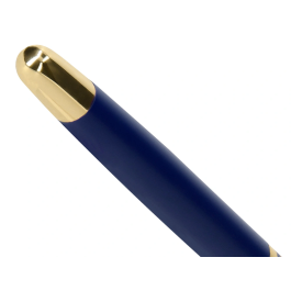 Belius Soiree Boligrafo y Estuche Color Azul Marino y Dorado Tinta Azul Punta 0,8 mm en Caja de Diseño Art Deco Elegante