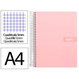 Liderpapel Cuaderno Espiral A4 Micro Crafty Tapa Forrada 120 Hojas 90gr Cuadro 5mm 4 Colores Rosa Precio: 6.50000021. SKU: B13SGRTEB3