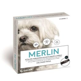 Collar antiparasitario Calier Merlin para perros pequeños y medianos - 0.77g, 48cm, 1 unidad - Protege contra pulgas, garrapatas y flebótomos Precio: 15.95. SKU: B1EAHW2LBX